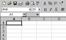 La finestra di Avvio di Excel Il foglio di lavoro occupa la parte centrale della schermata di apertura di Excel, ed è formato da una serie di caselle, che si chiamano celle, definite dall incrocio di