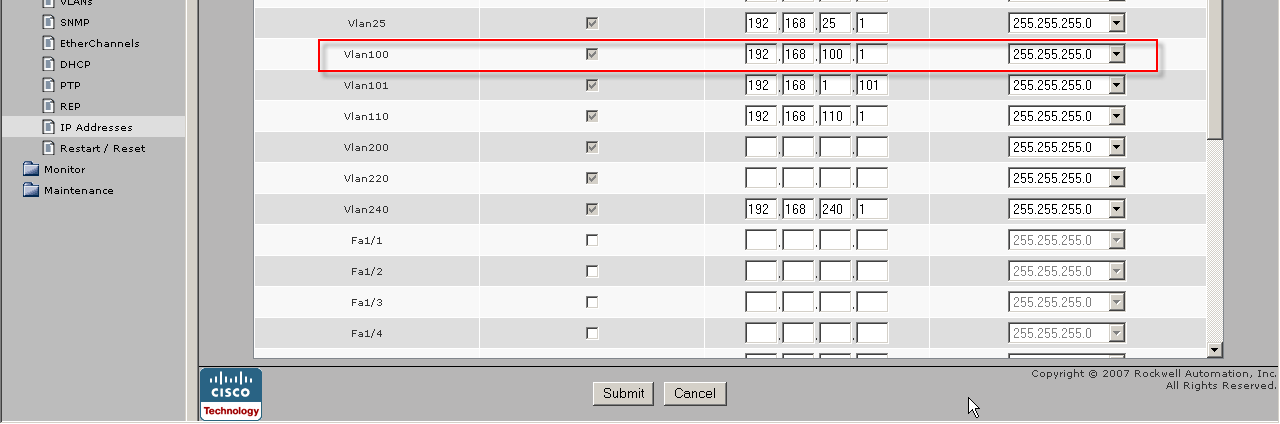 dispositivo Ethernet invia pacchetti che non si trovano nella stessa sottorete. 5.