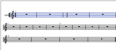 Appendice C Raggruppare le pause Questa funzione viene utilizzata soprattutto nelle partiture solistiche o relative a una