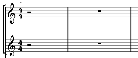 Chiaramente, bisogna correggere il numero di misura relativo alla prima battuta che è visualizzato all inizio del rigo,