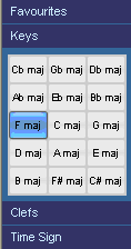 Lo Score Editor Attivando l opzione Auto Clef, viene impostata automaticamente la chiave di violino o di basso in base all altezza delle note presenti nel rigo musicale attivo.