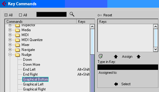 Lo Score Editor Volendo distanziare la seconda nota dalla prima, si sceglie Graphic Move dalla barra degli strumenti e poi si seleziona la nota da spostare trascinandola fino alla posizione