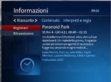 Se non si desidera (più) registrare la serie, premere nuovamente il tasto RECORD. La registrazione sarà interrotta ed i tre punti rossi scompariranno.