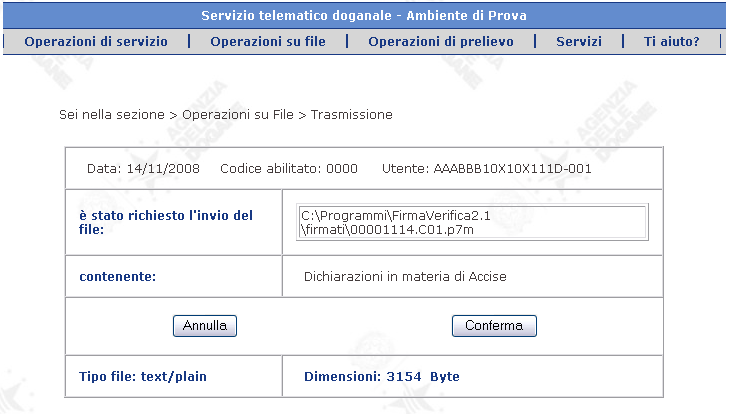 SERVIZIO EDI Trasmissione 4/5