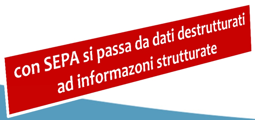 SEPA informativa Le nuove informative bancarie saranno simili nell area SEPA(ISO20022 XML), per l Italia in vigore dal 17-11-2012 i nuovi formati CBI ricche di informazioni, 140 caratteri di