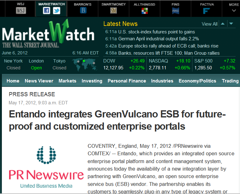 GreenVulcano ESB sul Wall Street