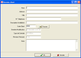 Fig. 16 - Página de programación Datos Cliente ESPAÑOL Configurar Diseño Seleccione este elemento para ocultar/mostrar las ventanas Carpetas y Clientes.