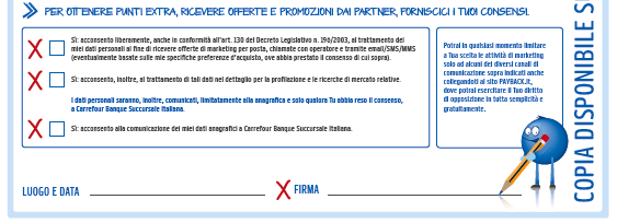 15 MODULO ESSO PRIMO CONSENSO SECONDO CONSENSO TERZO CONSENSO PRIMO CONSENSO: E il consenso per il trattamento dei dati al fine d ricevere offerte di Marketing via posta, chiamate mediante operatore