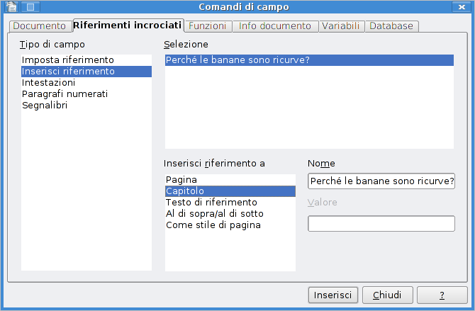 Scrivere una tesi con OpenOffice.org fine decidete se proprio volete evidenziare certe cose. In caso contrario, cancellate semplicemente la marcatura. Riferimenti incrociati In OpenOffice.