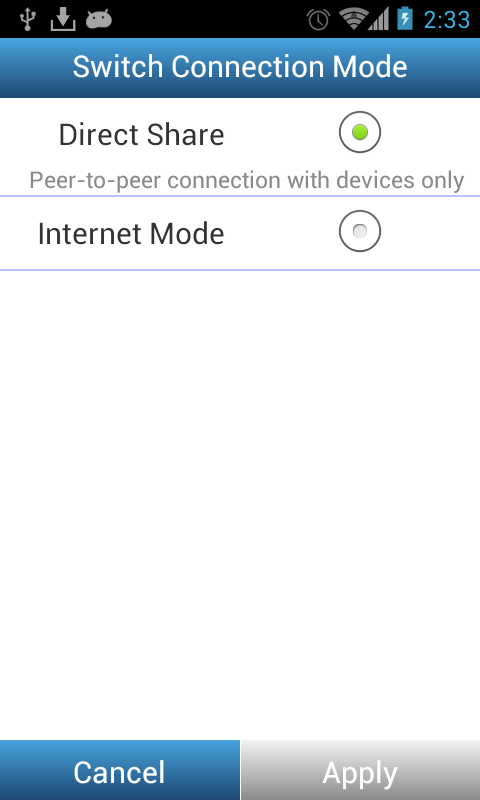 Vai alle impostazioni Wi-Fi di collegamento del tuo dispositivo Android o ios. Per passare alla condivisione diretta: connettersi alla rete Wi-Fi SD SSID.