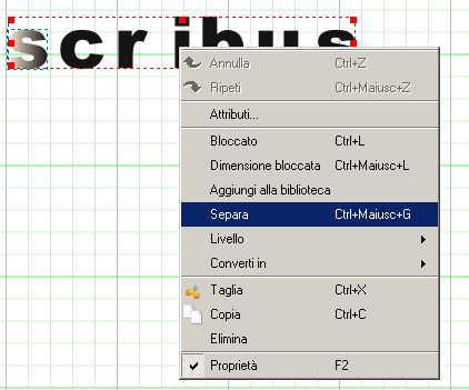 cliccare col tasto dx sulla