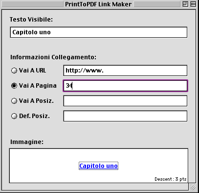 Dopo aver immesso tutte le informazioni, cliccate sull immagine che compare nella finestra in basso e trascinatela nel documento, nella posizione in cui la si vuole inserire.