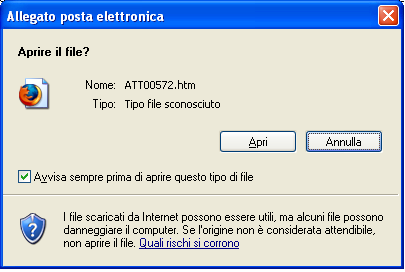 Allegati meglio discriminati Anche la gestione degli allegati di Outlook Express viene irrobustita: invece di dividere gli allegati semplicemente in buoni e cattivi, con il Service Pack 2 nasce la