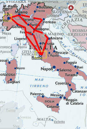 COME FUNZIONA INTERNET Se un viaggiatore volesse andare da Roma a Torino potrebbe prendere la linea che passa lungo la costa Tirrenica attraverso le stazioni di