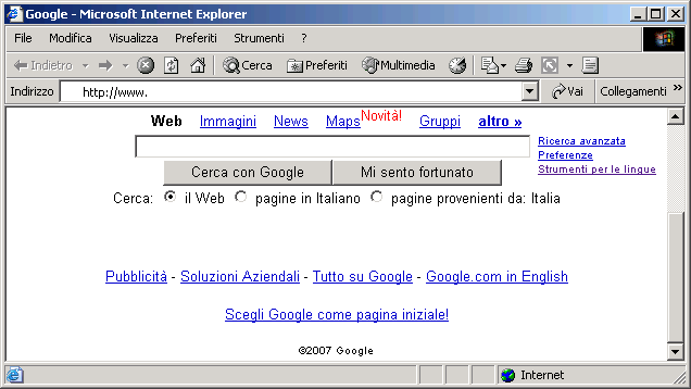 4. COME REGISTRARSI SUL SITO PER AVERE ACCESSO AI DATI DELLA PROPRIA TESSERA Aprire il browser Microsoft Internet Explorer o altro web browser che si utilizza per