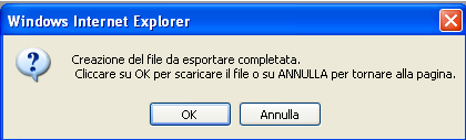 Trasferimento massivo clienti export su file Excel Viene generato un file