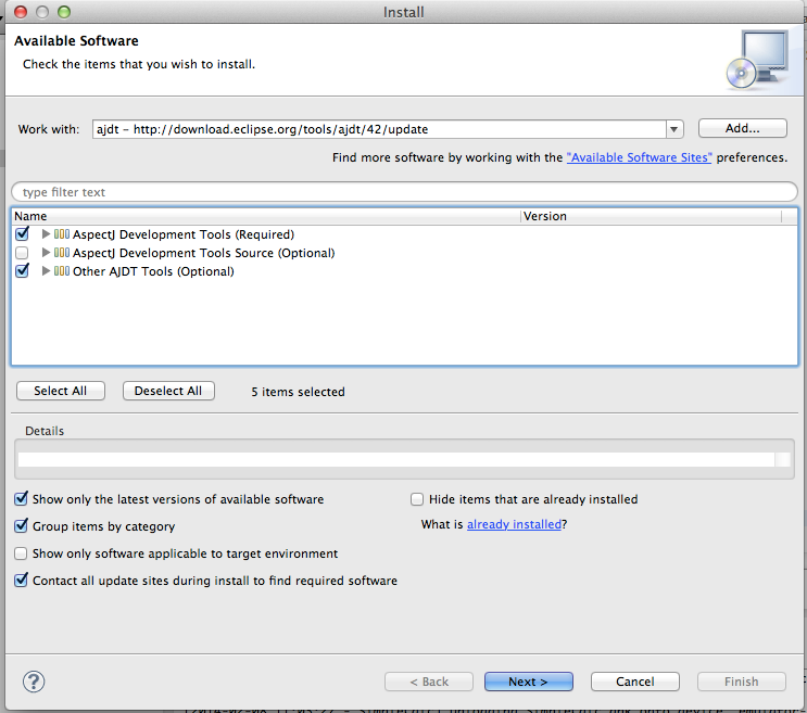 Possibilità di parametrizzazione degli Script Data-driving Verifica dei risultati attesi Screenshots 3.9.1 Esempio di utilizzo Figura 3.18: Installazione MonkeyTalk in Eclipse Figura 3.