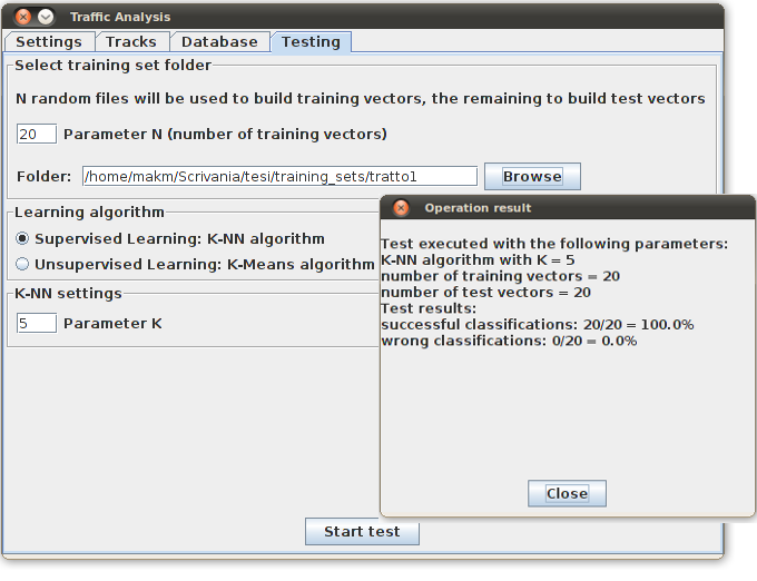 4.1. GUI Figura 4.5: Screenshot testing mento a seguito di una classicazione per K-means.