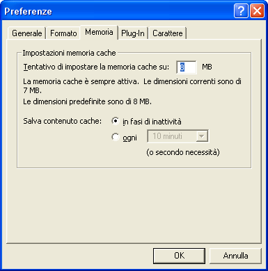 Capitolo 2 Installazione di FileMaker Pro in Windows 11 Modifica delle dimensioni della cache di FileMaker Pro FileMaker Pro gestisce in una cache interna parti del database.