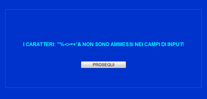 vengono confrontati uno ad uno con tutti i caratteri della stringa InputController.NOT_ALLOWED_CHARS, ovvero la lista dei caratteri non ammessi.