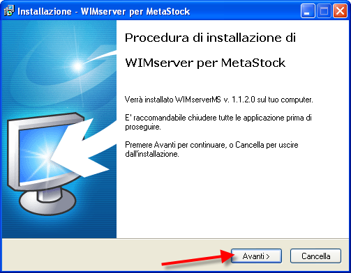 2. Confermare la volontà di installare WIMServer cliccando su Sì, come mostrato in figura 2. Figura 3: conferma installazione 3.