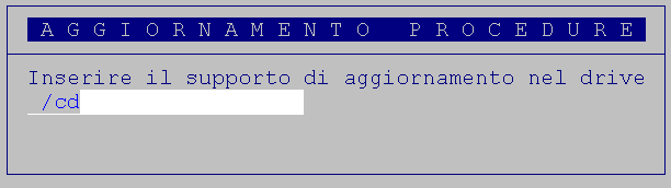 Cosa fare per effettuare l aggiornamento Aggiornamenti dal server Le operazioni che seguono vanno effettuate dall Unità centrale.