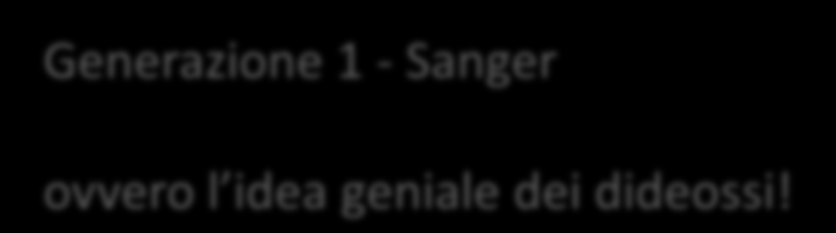 Generazione 1 - Sanger