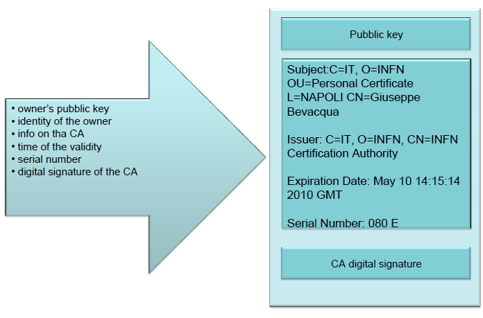 ambito Grid, la sicurezza è fornita dal GSI (Grid Security Infrastructure) e si basa sull'utilizzo dei certificati X.509.