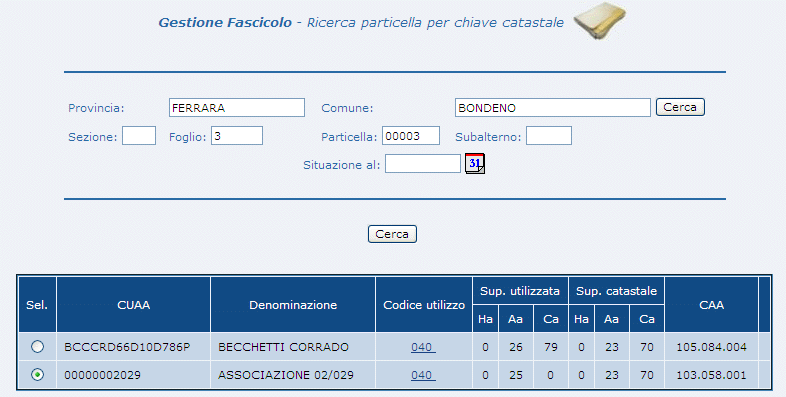 Edizione Marzo 2007 119-120 Consistenza terreni Il sottomenu Servizi -> Consistenza terreni consente l accesso alle operazioni di servizio sulla consistenza terreni.