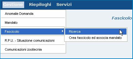 20-120 Fascicolo Si accede alla gestione dei fascicoli attraverso la