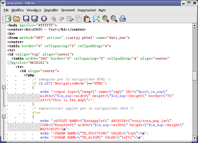 file HTML + script MapScript HTML
