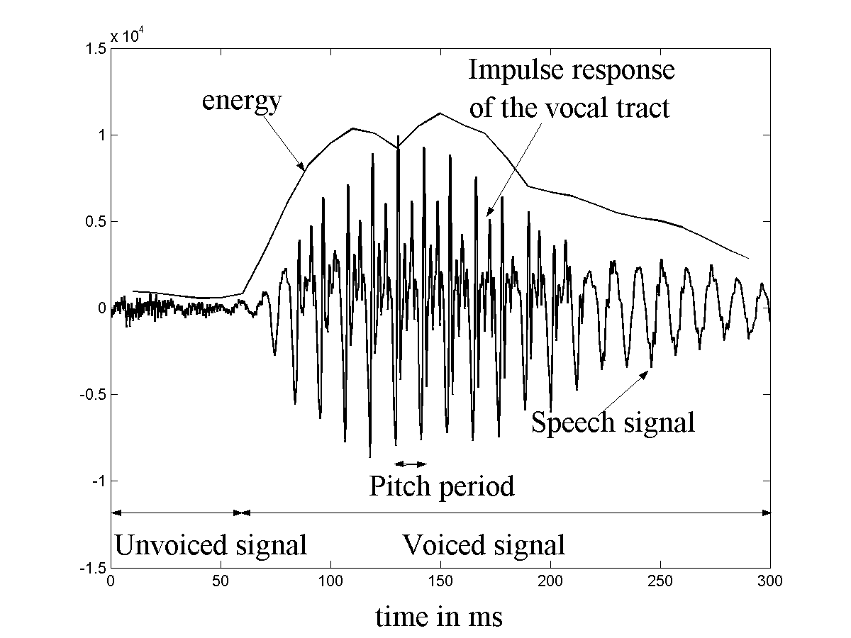 Caratteristiche del segnale vocale La frequenza fondamentale, che varia in genere tra gli 80 e i 300 Hz in funzione del parlatore, è detta frequenza di pitch Fo, intendendo