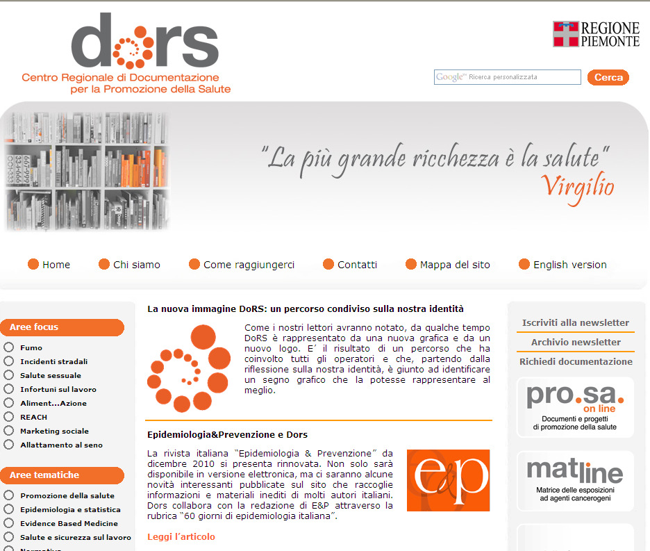 MARKETING SOCIALE Area focus Marketing Sociale www.dors.