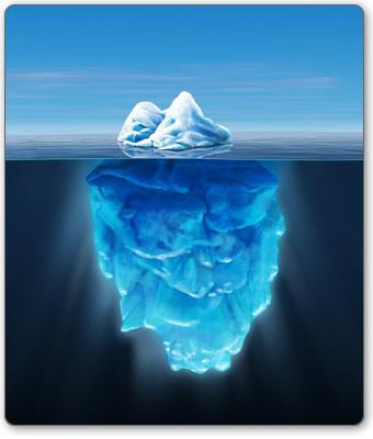 Alcuni studiosi, paragonano il comportamento del consumatore a un iceberg di cui solo 1\7 del volume complessivo è visibile, mentre i restanti 6\7 sono sommersi.