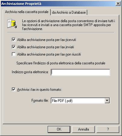 6.7 Archiviazione di fax GFI FaxMaker può archiviare tutti i fax in entrata e in uscita in una posizione centrale.