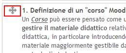 un editor di testo con cui è possibile modificare l introduzione della Sezione.