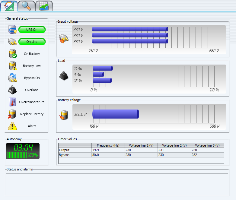 DATI STANDARD (VERSIONE UPS) Visualizza lo