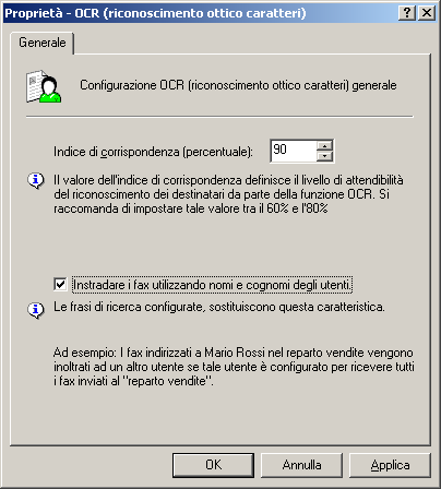 Schermata 96: Proprietà routing OCR 2.