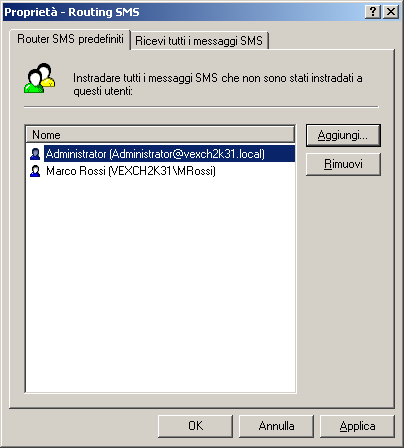 Schermata 117: Proprietà di routing SMS 2.