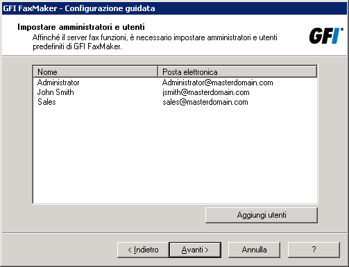 Periferica fax Periferiche ISDN / CAPI Modem fax Servizi fax Descrizione Selezionare: TE-SYSTEMS XCAPI Fax over IP : indica a GFI FaxMaker di utilizzare la soluzione TE-SYSTEMS XCAPI Fax over IP.