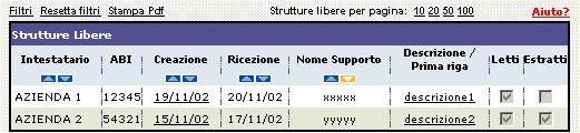 Sono visualizzati i seguenti dati (Fig. 2.2.1.b.): In alto sono indicati la Banca proponente, l intestatario e la data di richiesta del saldo.