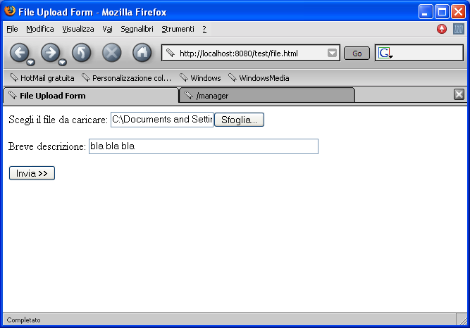 File Upload (Form) Laboratorio di Tecnologie Lato