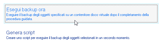 28 - Selezionare Unità disco per utilizzare un disco locale come destinazione del backup; - Selezionare Partizioni per utilizzare una partizione fisica come destinazione del backup; - Fare clic