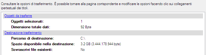 88 3. Nella pagina Seleziona tipo di destinazione, scegliere la modalità di archiviazione dei dati. Selezionare la voce Salva i dati in un'unità locale o condivisione di rete. 4.