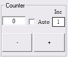 Il debugger del PPTEA può gestire un contatore esterno. Il valore è rappresentato nell area testo sotto la label Counter presente in basso a destra nell area di debug.