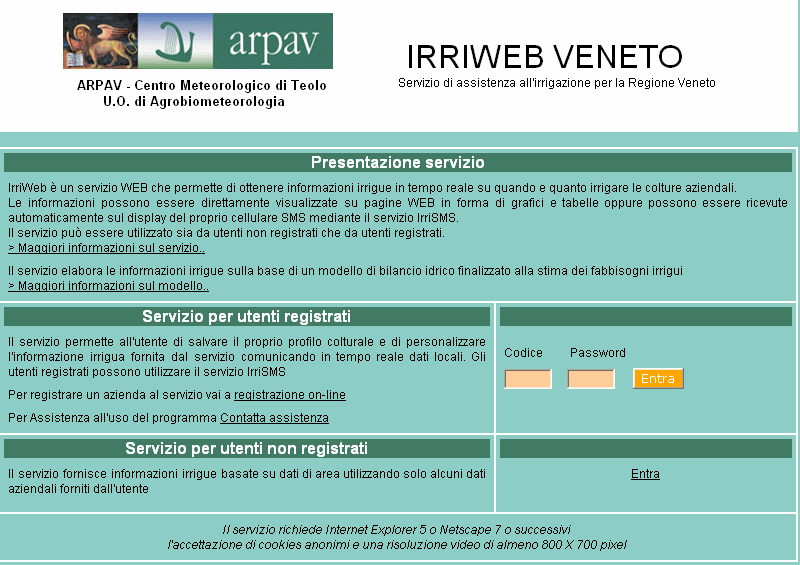 11.Andamento degli ultimi 50 anni PROXY DATA: PRATICHE IRRIGUE AGRICOLTORI IRRIWEB VENETO Internet ed SMS 200