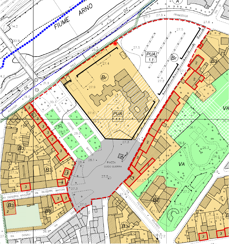 L A S I T U A Z I O N E U R B A N I S T I C A L area in esame è rappresentata nella tavola 12 del regolamento urbanistico.