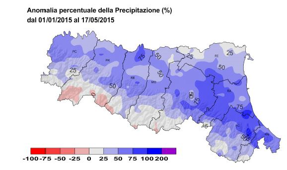 Piovosità Indice di piovosità cumulata annuale Precipitazione cumulata nei bacini di pianura dal Conca al Lamone e litorale adriatico fino a foce Reno.