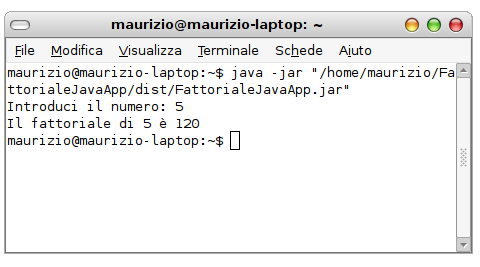 o un'applicazione console : La classe cioè può essere considerata un componente riutilizzabile. /* * Fattoriale.