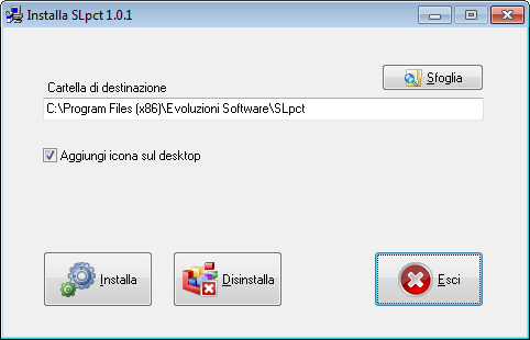 INSTALLAZIONE Per installare SLPct è necessario scaricare ed eseguire il file SetupSLpct.exe da questi link: http://www.slpct.it/8-download/91-installazione-windows-new http://www.slpct.it/8-download/92-installazione-mac-new http://www.